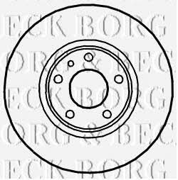 Borg & beck BBD4907 Front brake disc ventilated BBD4907