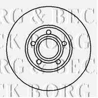 Borg & beck BBD4947 Unventilated front brake disc BBD4947