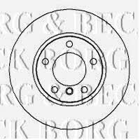 Borg & beck BBD4951 Unventilated front brake disc BBD4951