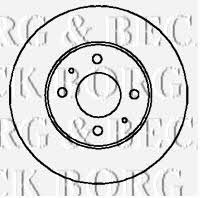 Borg & beck BBD5007 Front brake disc ventilated BBD5007