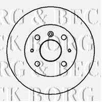 Borg & beck BBD5016 Unventilated front brake disc BBD5016