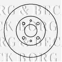 Borg & beck BBD5018 Front brake disc ventilated BBD5018