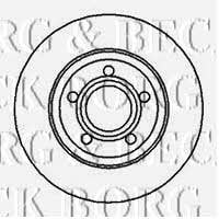 Borg & beck BBD5072 Unventilated front brake disc BBD5072