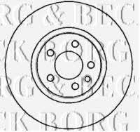Borg & beck BBD5121 Front brake disc ventilated BBD5121