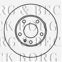 Borg & beck BBD5127 Unventilated front brake disc BBD5127