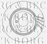 Borg & beck BBD5136 Rear ventilated brake disc BBD5136