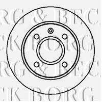 Borg & beck BBD4016 Unventilated front brake disc BBD4016
