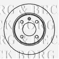 Borg & beck BBD4021 Unventilated front brake disc BBD4021