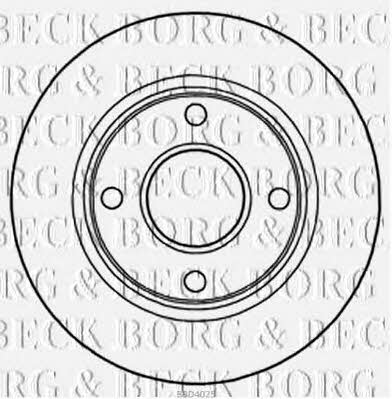 Borg & beck BBD4025 Front brake disc ventilated BBD4025