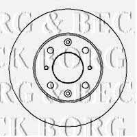 Borg & beck BBD4033 Unventilated front brake disc BBD4033