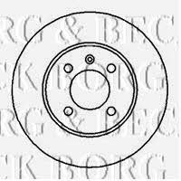 Borg & beck BBD4037 Unventilated front brake disc BBD4037