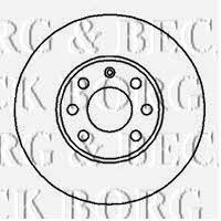 Borg & beck BBD4073 Front brake disc ventilated BBD4073