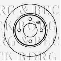 Borg & beck BBD4076 Unventilated front brake disc BBD4076