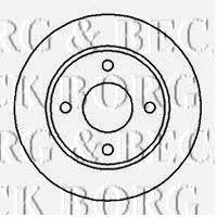 Borg & beck BBD4077 Unventilated front brake disc BBD4077
