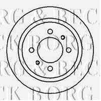 Borg & beck BBD4096 Rear brake disc, non-ventilated BBD4096