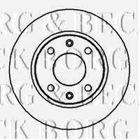 Borg & beck BBD4098 Unventilated front brake disc BBD4098
