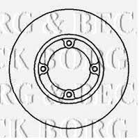Borg & beck BBD4136 Unventilated front brake disc BBD4136