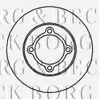 Borg & beck BBD4143 Unventilated front brake disc BBD4143