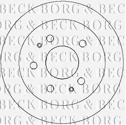 Borg & beck BBD4146 Unventilated front brake disc BBD4146