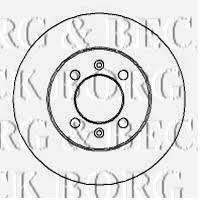 Borg & beck BBD4212 Unventilated front brake disc BBD4212