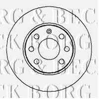 Borg & beck BBD4258 Unventilated front brake disc BBD4258
