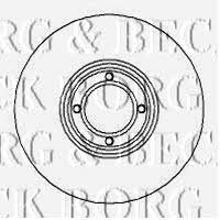 Borg & beck BBD4264 Unventilated front brake disc BBD4264