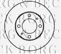 Borg & beck BBD4266 Unventilated front brake disc BBD4266