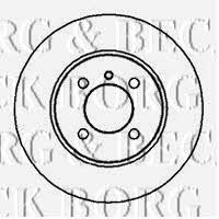 Borg & beck BBD4302 Unventilated front brake disc BBD4302