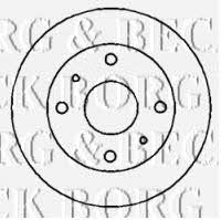Borg & beck BBD4360 Unventilated front brake disc BBD4360