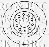 Borg & beck BBD4383 Front brake disc ventilated BBD4383