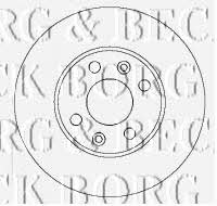 Borg & beck BBD4434 Front brake disc ventilated BBD4434
