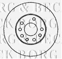 Borg & beck BBD4436 Front brake disc ventilated BBD4436