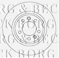 Borg & beck BBD4444 Rear brake disc, non-ventilated BBD4444