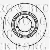 Borg & beck BBD4498 Unventilated front brake disc BBD4498