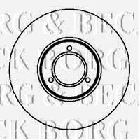 Borg & beck BBD4505 Unventilated front brake disc BBD4505
