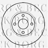 Borg & beck BBD4575 Unventilated front brake disc BBD4575