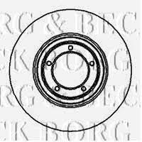 Borg & beck BBD4632 Unventilated front brake disc BBD4632
