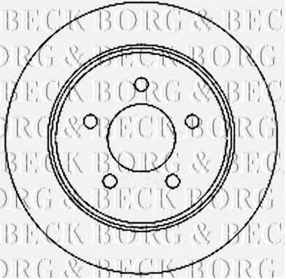Borg & beck BBD4734 Rear brake disc, non-ventilated BBD4734
