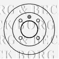 Borg & beck BBD4749 Unventilated front brake disc BBD4749