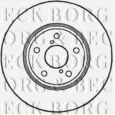 Borg & beck BBD4809 Front brake disc ventilated BBD4809