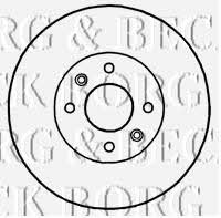 Borg & beck BBD4818 Unventilated front brake disc BBD4818