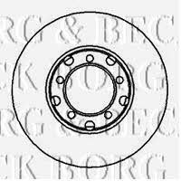 Borg & beck BBD4824 Unventilated front brake disc BBD4824