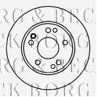 Borg & beck BBD4826 Unventilated front brake disc BBD4826