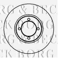 Borg & beck BBD4860 Unventilated front brake disc BBD4860