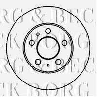 Borg & beck BBD4866 Unventilated front brake disc BBD4866