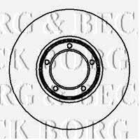 Borg & beck BBD4870 Unventilated front brake disc BBD4870
