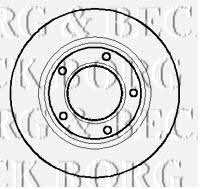 Borg & beck BBD4876 Unventilated front brake disc BBD4876