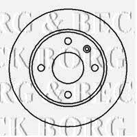 Borg & beck BBD4885 Unventilated front brake disc BBD4885