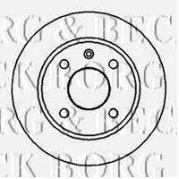 Borg & beck BBD4886 Unventilated front brake disc BBD4886