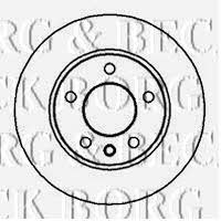 Borg & beck BBD4887 Unventilated front brake disc BBD4887
